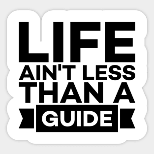 Life based typography Sticker